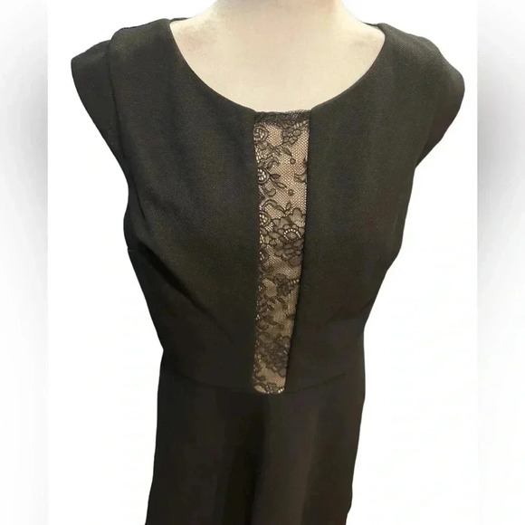 Betsey Johnson Tiered Black Dress Floral Pattern Lace Size 12 - Picture 9 of 15